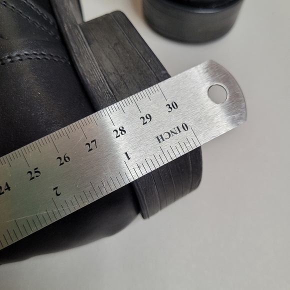 Diba Jet Way Moto Boots Womens 6 Black Leather Buckle Zip New - Picture 8 of 10